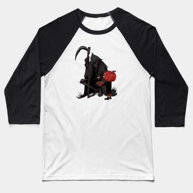 Candy halloween Baseball T-Shirt by Miguel Valderrama